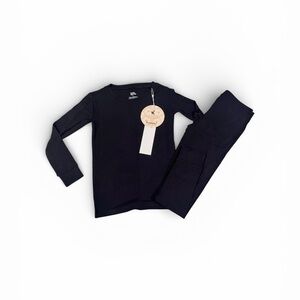 Black Long Sleeve Bamboo 2 piece Set